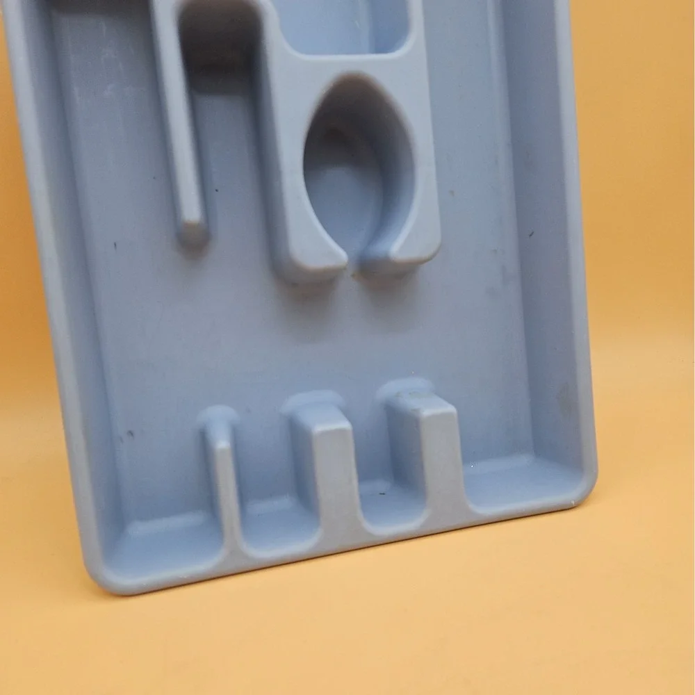 VTG Rubbermaid Tray Cutlery Silverware Flatware Drawer Organizer 2921 Light Blue